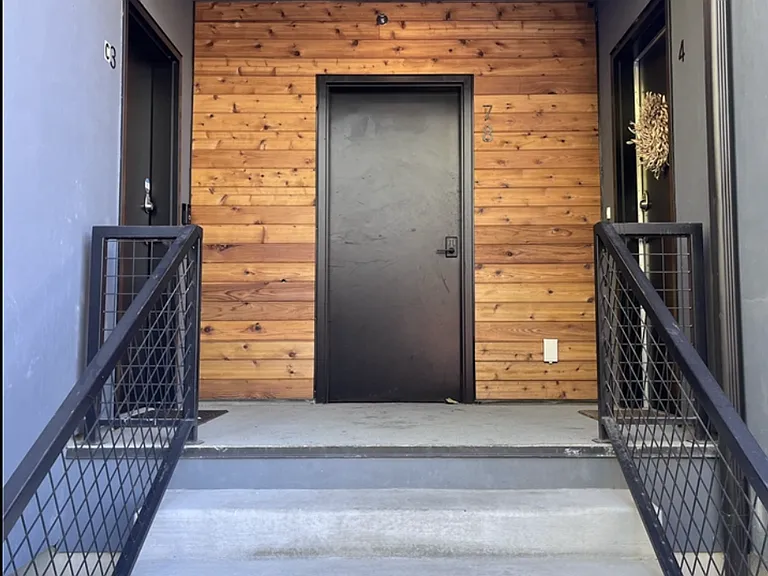 Secure entrance to townhouse