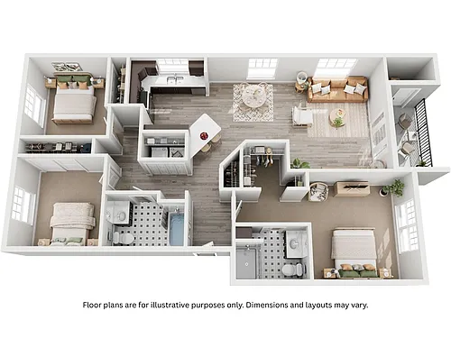 Floor plan 3x2D
