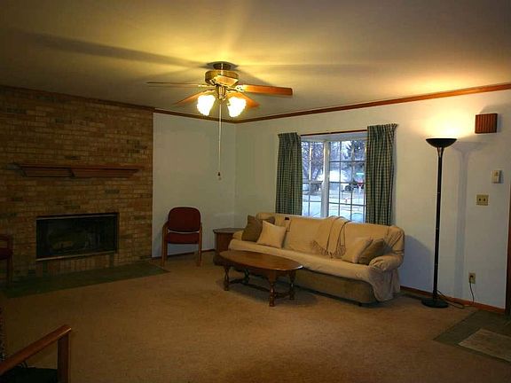 Bay window and gorgeous fireplace