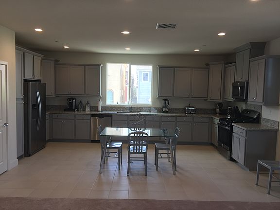 Open kitchen and dining area.