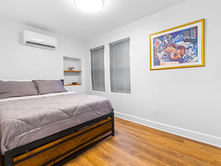 Full size bedroom towards the back of the apartment close to the laundry room and back entrance.