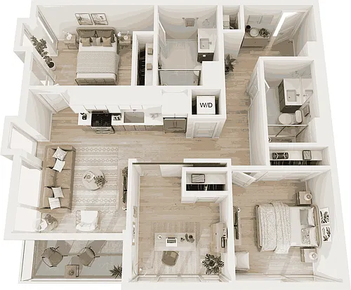 Floor plan 3 Bed/2 Bath-C2