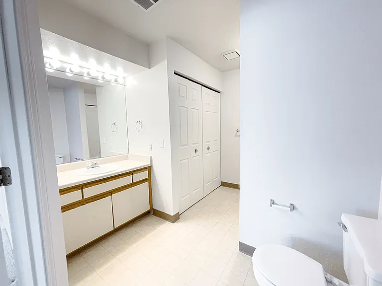 Spacious Bathroom with Storage Sapce