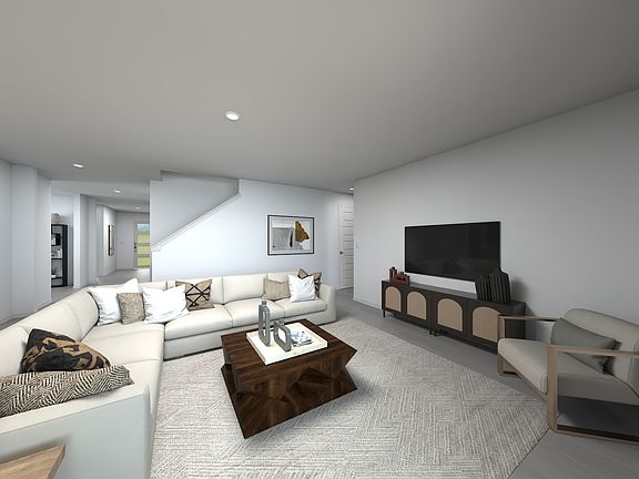 The Zander Floorplan Rendering Living.