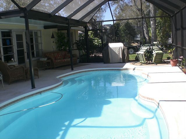 Heated salt water pool