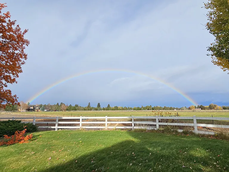 Rainbow views from back patio