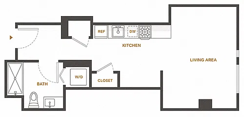 Floor plan Studio F