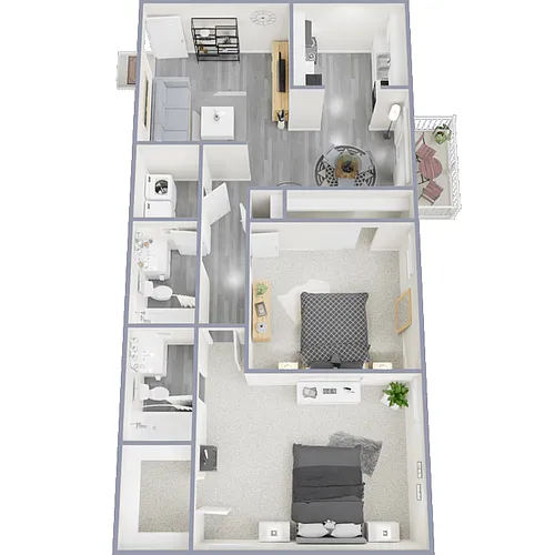 Floor plan 2 Bed 2 Bath