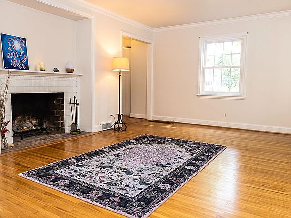 Living room with fireplace