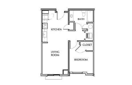 Floor plan 1 Bedroom