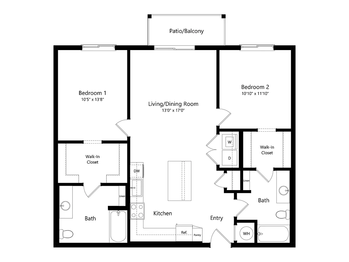 Floor plan 2 Bed B5