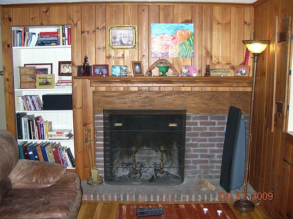 Living room fireplace