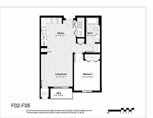 Floor plan One Bedroom One Bath