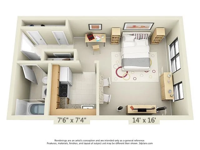 Floor plan Studio A