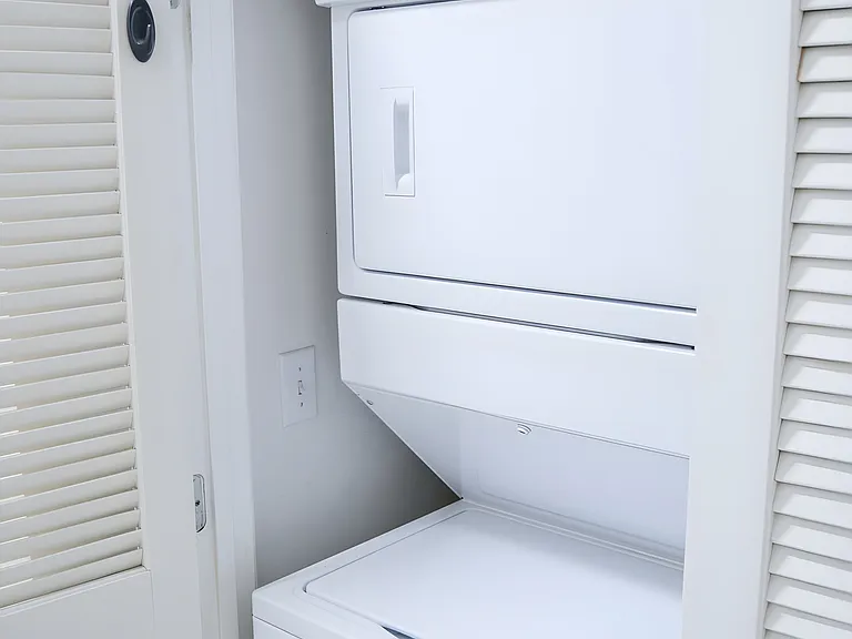 Stack washer and dryer