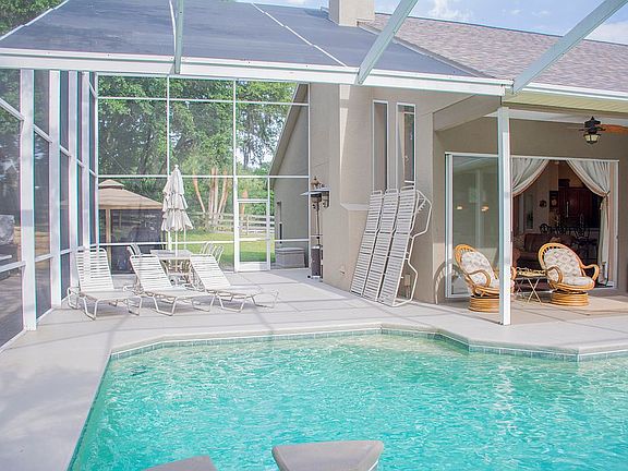 Pool and large screen area