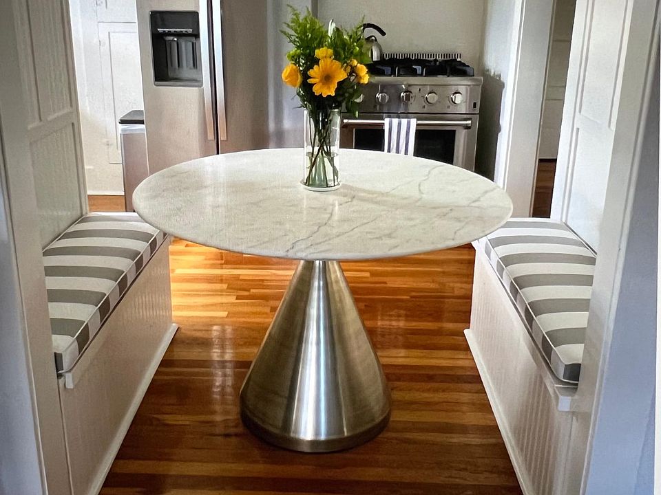 Kitchen Nook and Stainless Steel Appliances