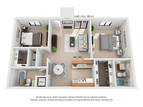 Floor plan Two Bedroom
