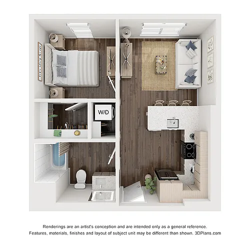 Floor plan 1 Bed A5-1