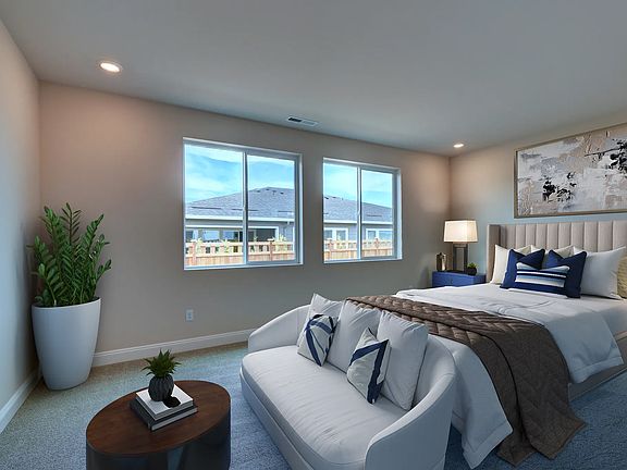 Virtually Staged Primary Bedroom