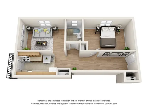 Floor plan One Bedroom