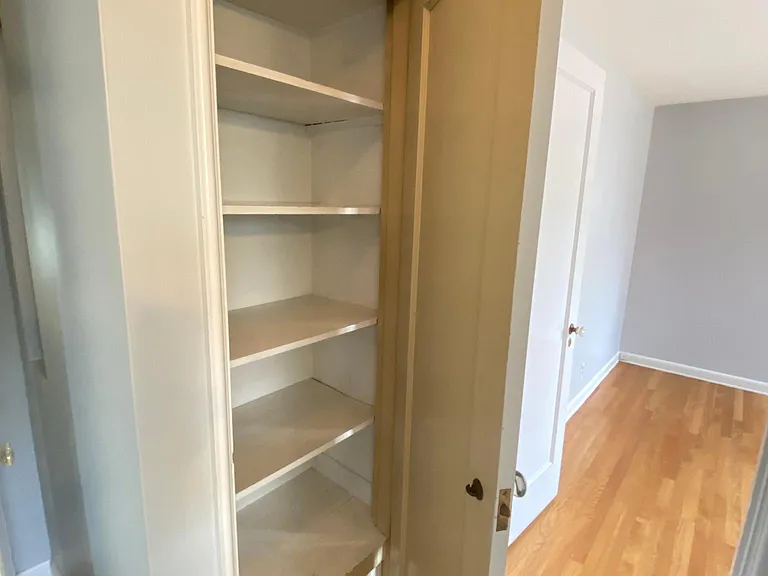 Linen closet in hallway