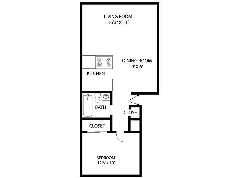 Floor plan 1 Bedroom