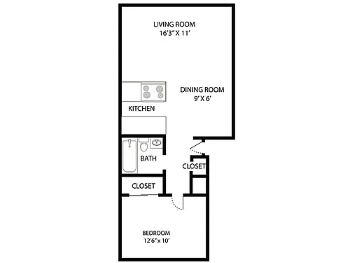 Floor plan 1 Bedroom