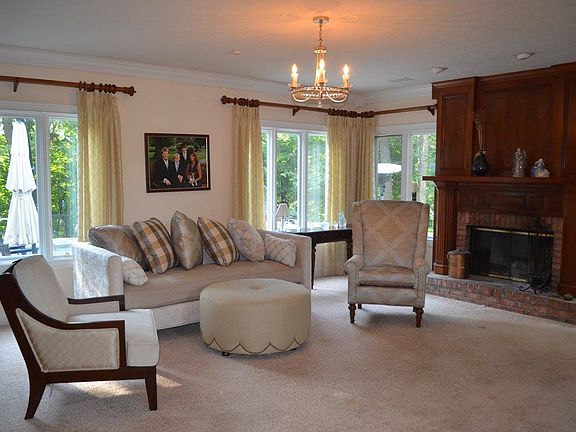 living room with fireplace