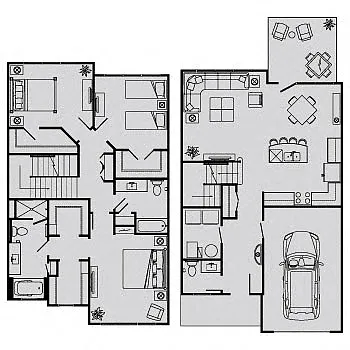 Floor plan T1 (att gar)