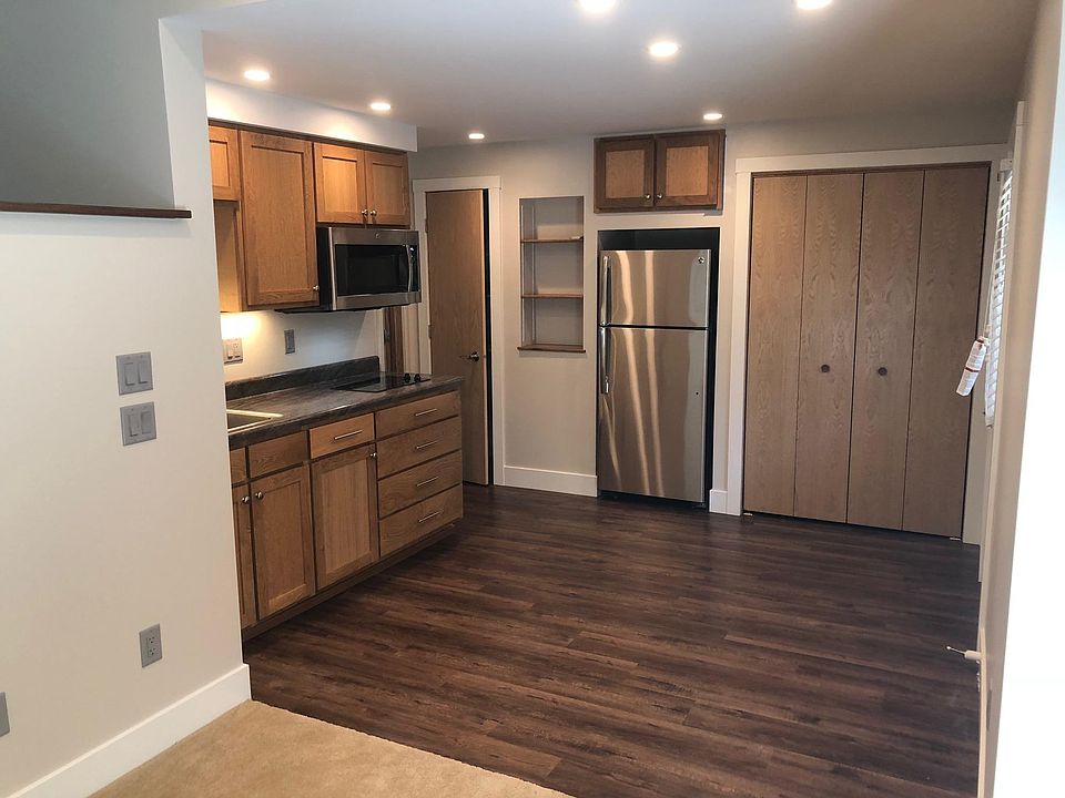 Looking from living area into kitchen.