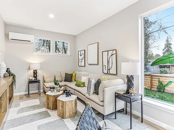 Living room (shown with representative furniture - otherwise unfurnished)