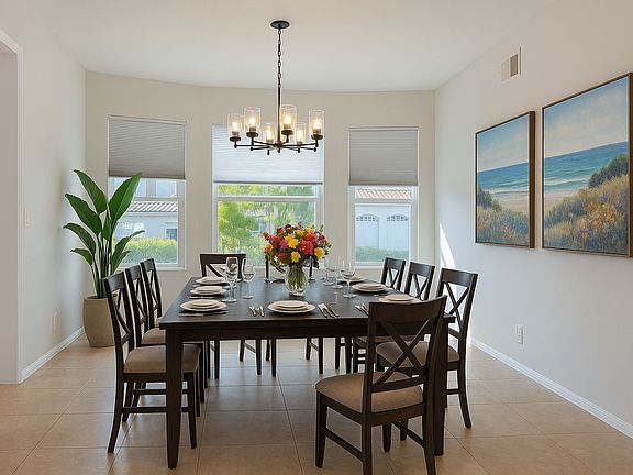 Virtually Staged Dining Room.