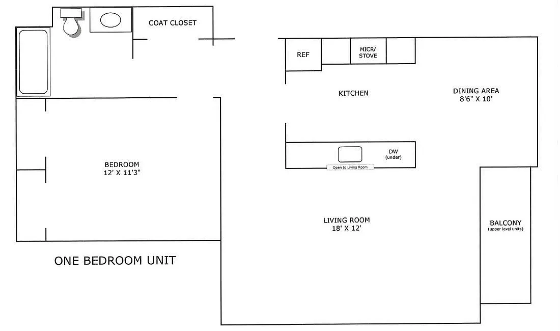 Floor plan One Bedroom