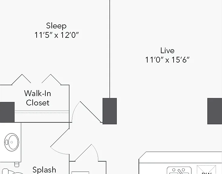 Avon | 1-Bedroom Floorplan Avon | 1-Bedroom Floorplan