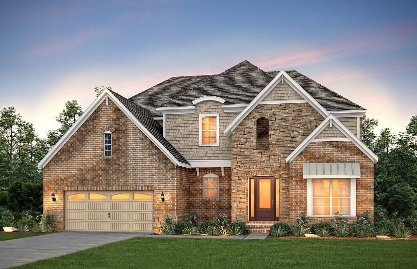 Brunswick Exterior 8 features Brick, Stone, Shakes and Covered Front Door