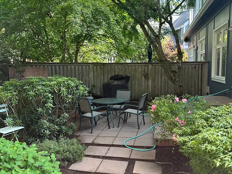 Back yard with beautiful landscape