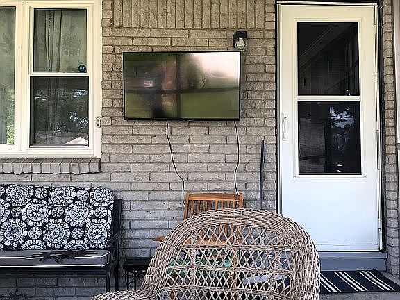 enclosed back porch