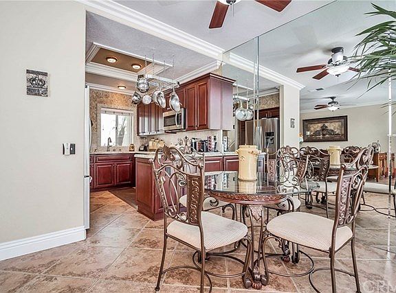 Mirrored Dining Room Area
