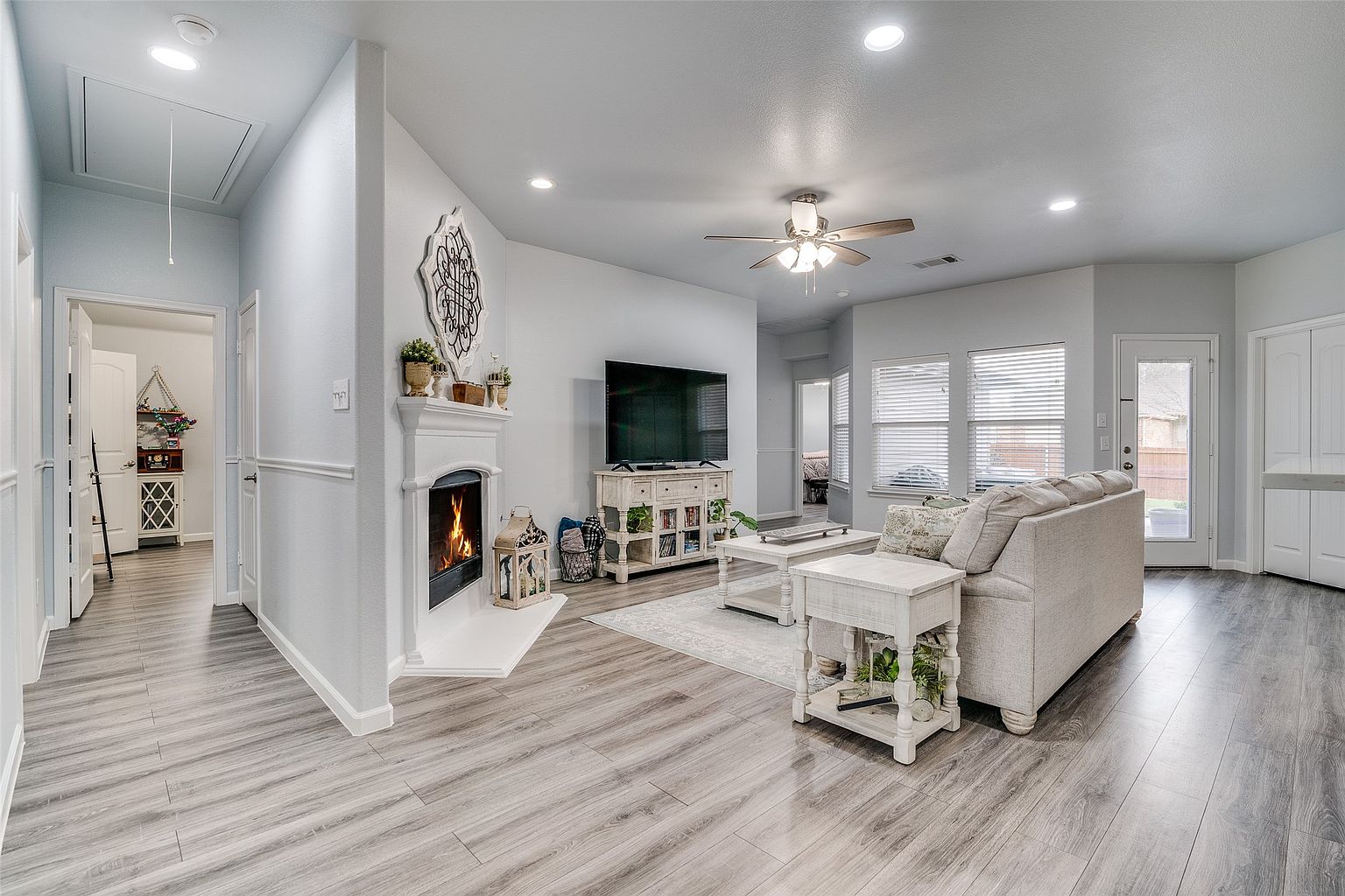 Home with bright interiors and well-maintained exterior