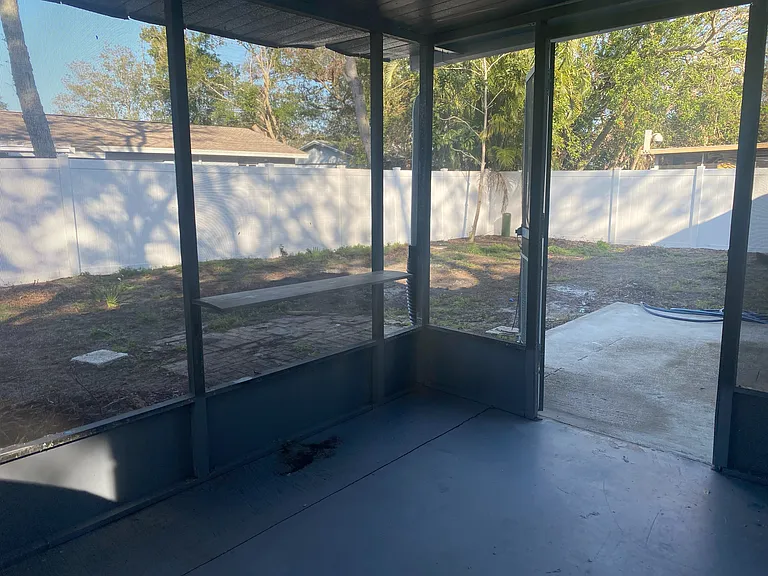Back porch and back yard