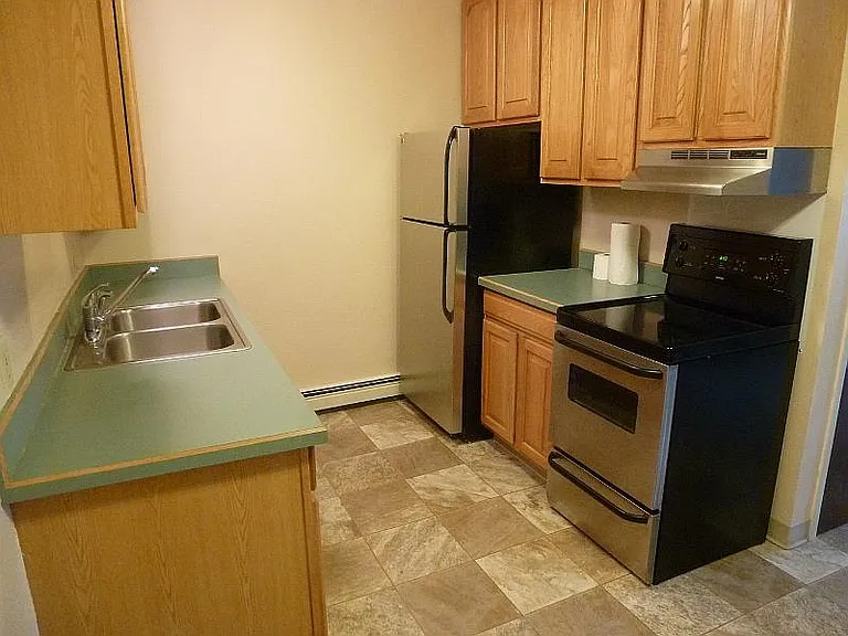 Kitchen with Fridge and Range
