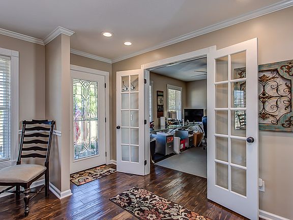 Office with French doors