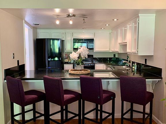 View of kitchen from living room.