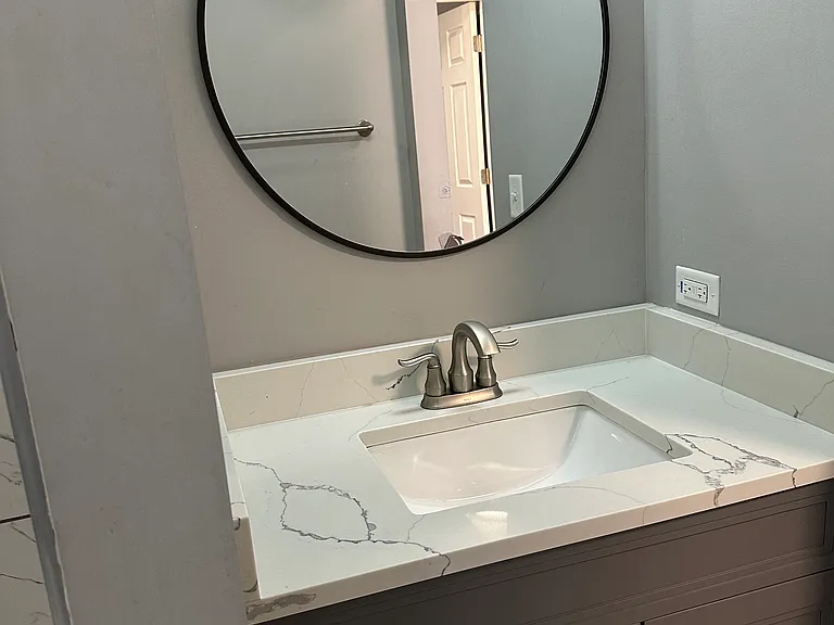 2nd floor full bathroom with two vanity sinks