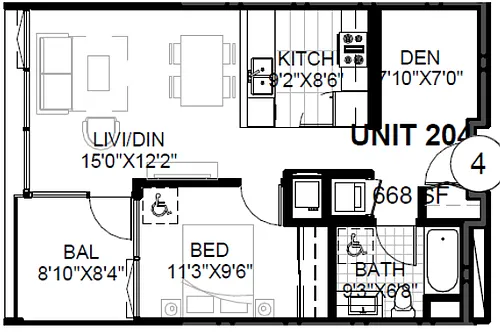 Floor plan SPIRE 1D