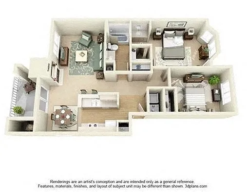 Floor plan 2 X 1