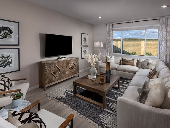 Great room at a Meritage Homes community in Manteca, CA.