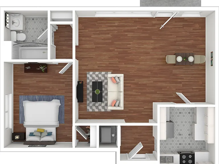 1 Bedroom, 1 Bath 1 Bedroom, 1 Bath