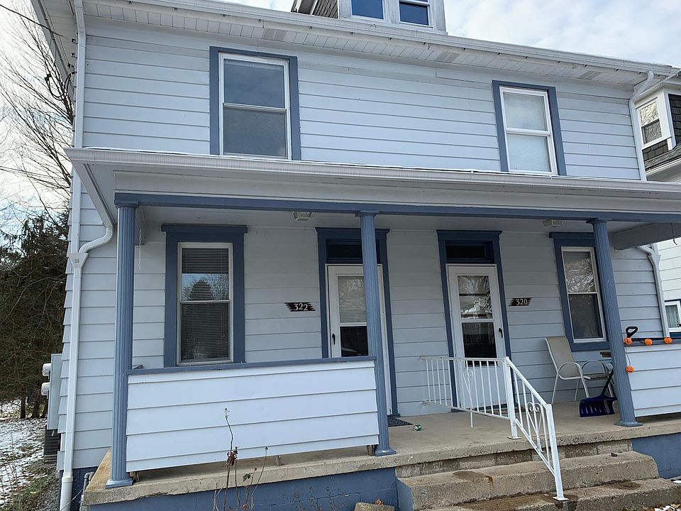 Front of house. The unit is the left side of the duplex. You have your own private section of the porch.